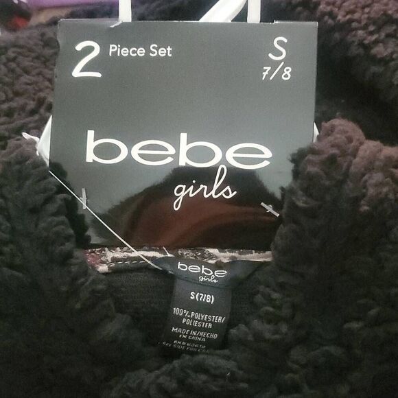 NWT BEBE GIRLS SHERPA OUTFIT - Picture 7 of 7